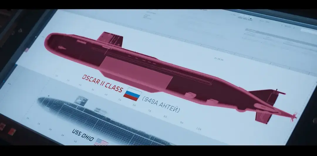 电影显示俄亥俄级但实际拍摄为弗吉尼亚级