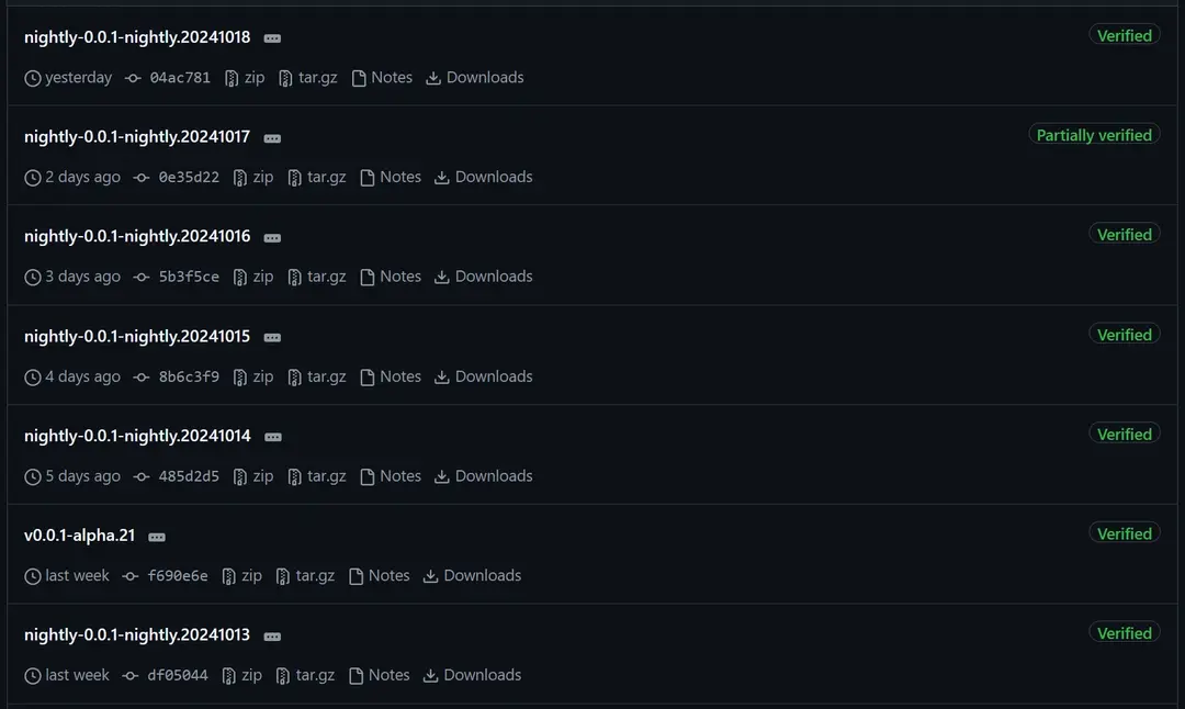 目前版本更新极快